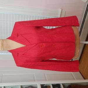 Talbots Irish linen casual blazer in Red, size 8